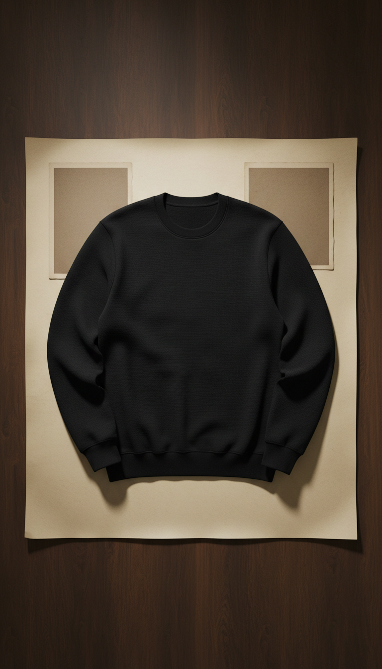 Archival Crewneck in Black Ink
